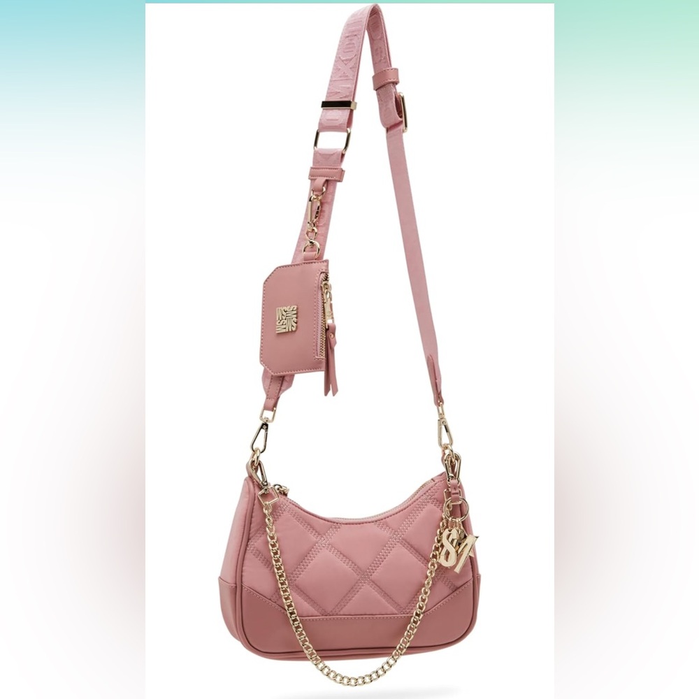 Steve Madden Bvital-n Pieced and Quilted Crossbody, Pink